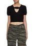 Main View - Click To Enlarge - ALEXANDERWANG - Crochet Covered Chain T-Shirt