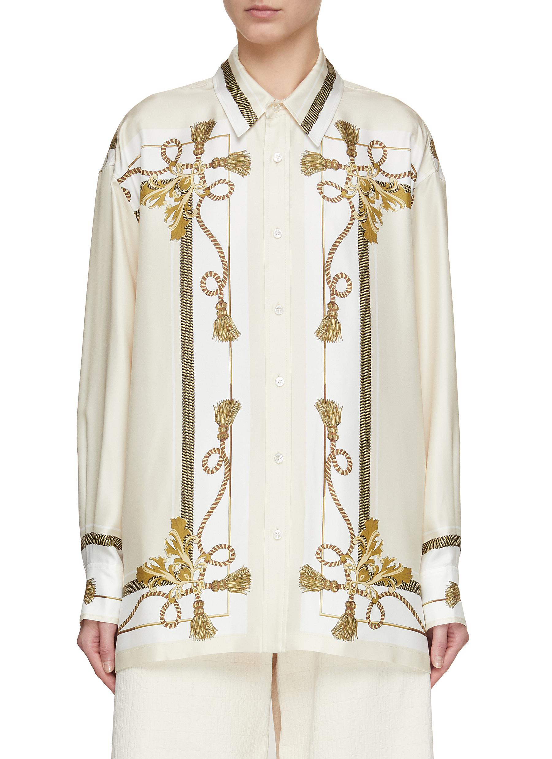ALEXANDER WANG, Baroque Print Button Down Silk Shirt