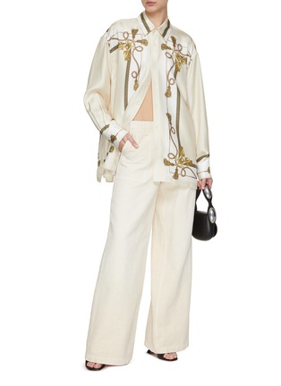 Figure View - Click To Enlarge - ALEXANDERWANG - Baroque Print Button Down Silk Shirt