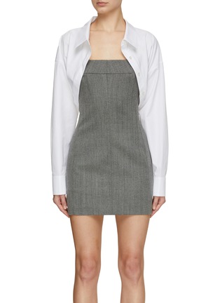 Main View - Click To Enlarge - ALEXANDERWANG - Tailored Dress With Bolero Shirt