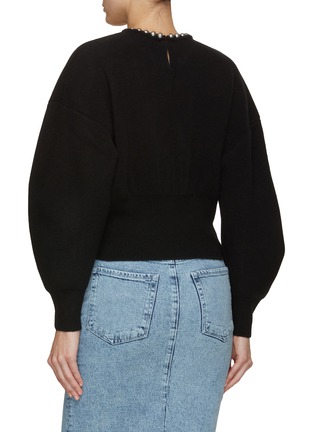 Back View - Click To Enlarge - ALEXANDER WANG - Ball Chain Neckline Sweater