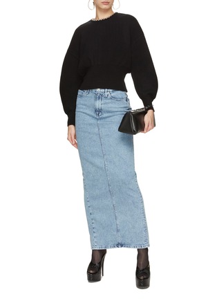 Figure View - Click To Enlarge - ALEXANDER WANG - Ball Chain Neckline Sweater