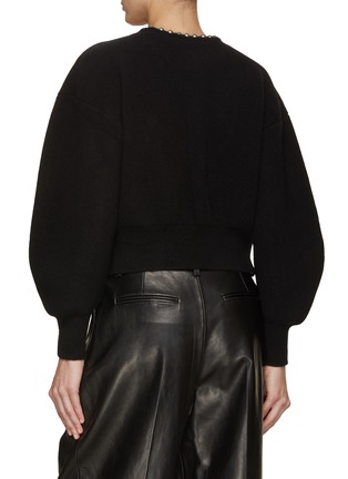 Back View - Click To Enlarge - ALEXANDER WANG - Ball Chain Neckline Cardigan