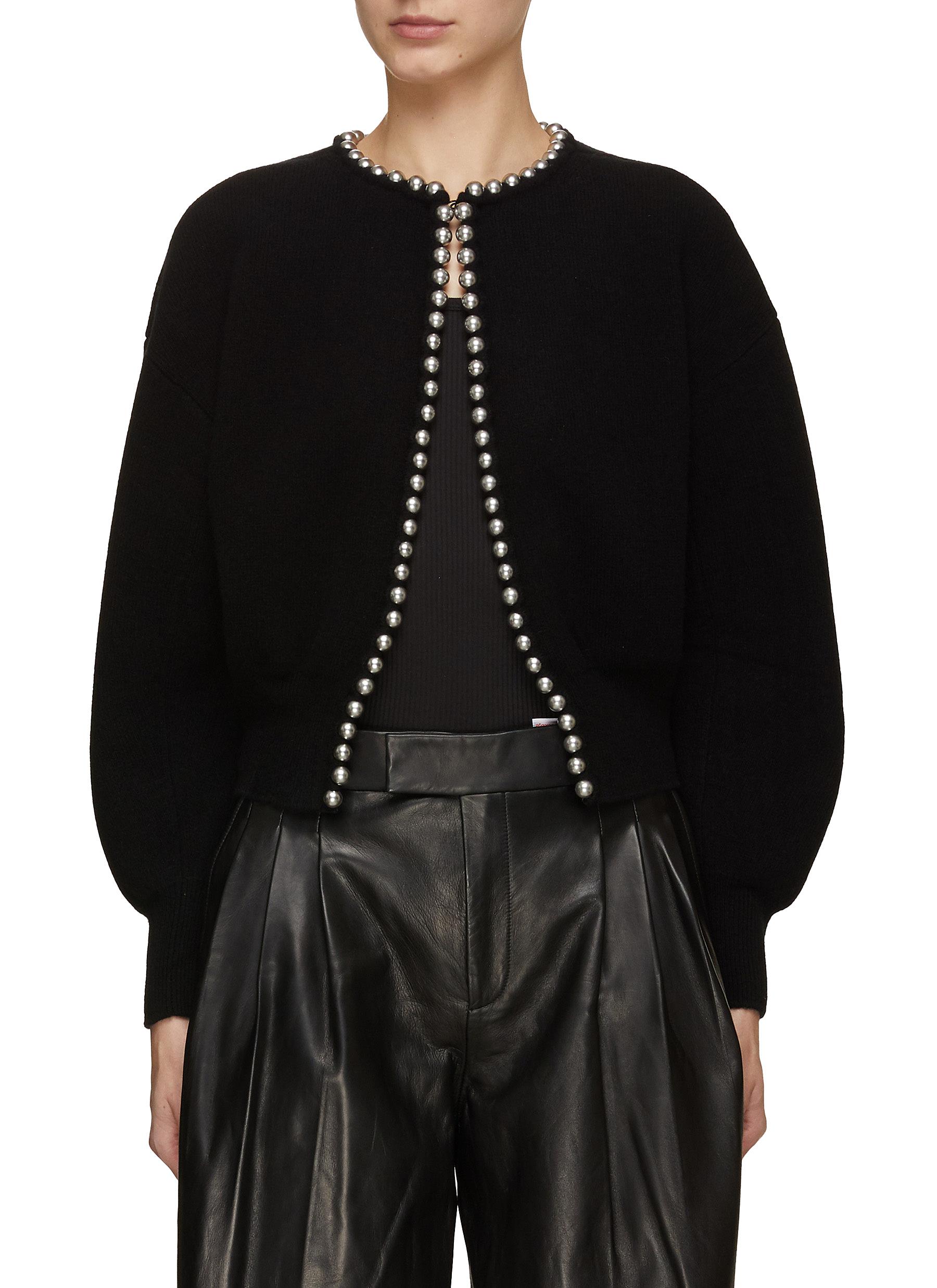 ALEXANDER WANG Ball Chain Neckline Cardigan Women Lane Crawford