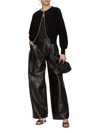 Figure View - Click To Enlarge - ALEXANDER WANG - Ball Chain Neckline Cardigan
