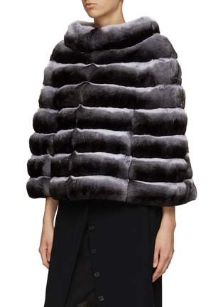 Front View - Click To Enlarge - FABIO GAVAZZI - Collared Chinchilla Fur Cape