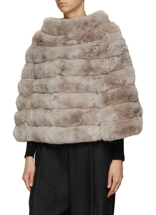 Front View - Click To Enlarge - FABIO GAVAZZI - Collared Chinchilla Fur Cape