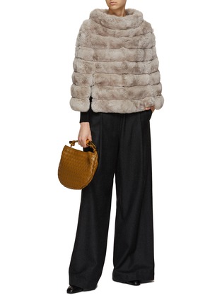 Figure View - Click To Enlarge - FABIO GAVAZZI - Collared Chinchilla Fur Cape