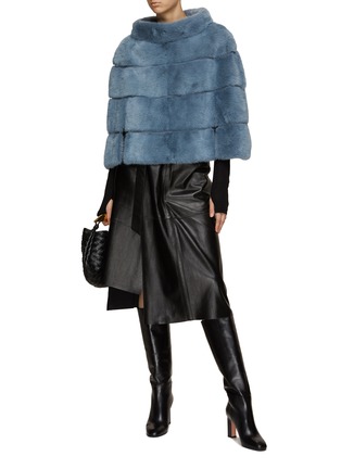 Figure View - Click To Enlarge - FABIO GAVAZZI - Collared Mink Fur Cape