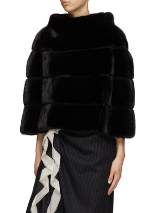 Front View - Click To Enlarge - FABIO GAVAZZI - Collared Mink Fur Cape