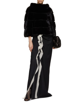 Figure View - Click To Enlarge - FABIO GAVAZZI - Collared Mink Fur Cape