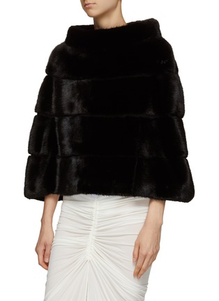 Front View - Click To Enlarge - FABIO GAVAZZI - Collared Mink Fur Cape
