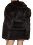 Back View - Click To Enlarge - ALEXANDER WANG - Chubby Fur Coat With Logo Plate