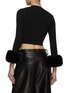 Back View - Click To Enlarge - ALEXANDER WANG - Faux Fur Cuff Cardigan