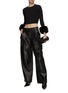 Figure View - Click To Enlarge - ALEXANDER WANG - Faux Fur Cuff Cardigan