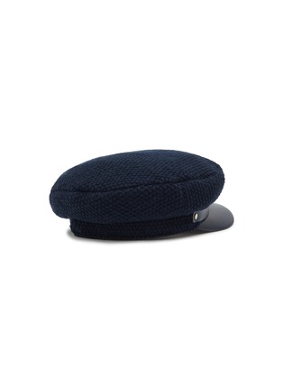 INVERNI | Cashmere Wool Leather Baker Boy Hat