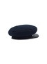 Figure View - Click To Enlarge - INVERNI - Cashmere Wool Leather Baker Boy Hat