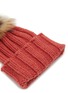 Detail View - Click To Enlarge - INVERNI - Turn-Up Fold Pom Pom Cashmere Beanie