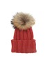 Main View - Click To Enlarge - INVERNI - Turn-Up Fold Pom Pom Cashmere Beanie