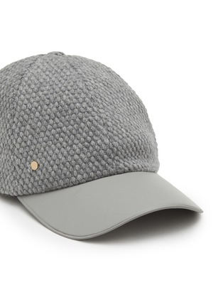 Detail View - Click To Enlarge - INVERNI - Cashmere Wool Leather Baseball Cap