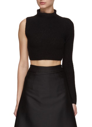 Main View - Click To Enlarge - RUOHAN - Calla Asymmetrical Sleeve Knit Top