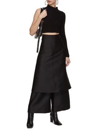 Figure View - Click To Enlarge - RUOHAN - Calla Asymmetrical Sleeve Knit Top