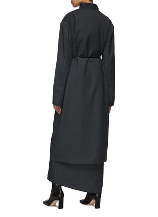 Back View - Click To Enlarge - RUOHAN - Opalina Tie Waist Tailored Long coat