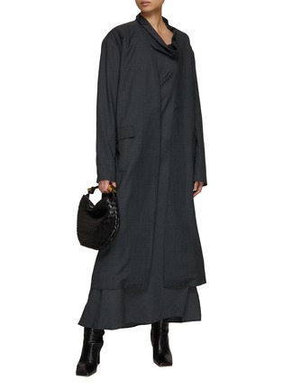 Figure View - Click To Enlarge - RUOHAN - Opalina Tie Waist Tailored Long coat