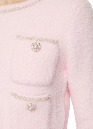  - SELF-PORTRAIT - Pearl and Crystal Embellished Knit Top