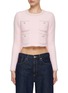 Main View - Click To Enlarge - SELF-PORTRAIT - Pearl and Crystal Embellished Knit Top