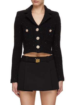 Main View - Click To Enlarge - SELF-PORTRAIT - Sequin Embellished Knit Jacket