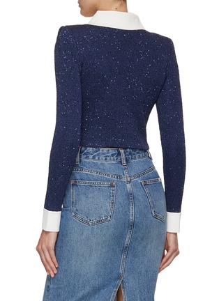 Back View - Click To Enlarge - SELF-PORTRAIT - Contrast Collar Cardigan