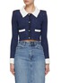 Main View - Click To Enlarge - SELF-PORTRAIT - Contrast Collar Cardigan