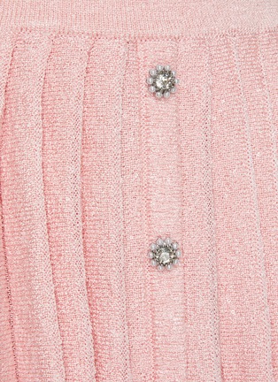  - SELF-PORTRAIT - Crystal Embellished Pleated Mini Skirt