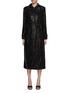 Main View - Click To Enlarge - SELF-PORTRAIT - Belted Sequin Embellished Trench Coat