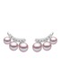 Main View - Click To Enlarge - YOKO LONDON - Sleek 18K White Gold Diamond Fresh Water Pearl Earrings