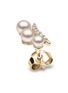 Detail View - Click To Enlarge - YOKO LONDON - Sleek 18K Gold Diamond Akoya Pearl Earrings
