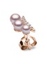 Detail View - Click To Enlarge - YOKO LONDON - Sleek 18K Rose Gold Diamond Fresh Water Pearl Earrings
