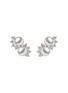Main View - Click To Enlarge - YOKO LONDON - Sleek 18K White Gold Diamond Akoya Pearl Earrings