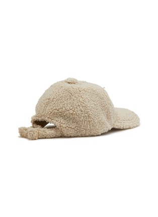 Figure View - Click To Enlarge - VAN PALMA - Gold-plated Logo Faux Shearling Cap