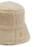 Detail View - Click To Enlarge - VAN PALMA - Logo Embroidery Faux Shearling Bucket Hat