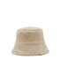 Figure View - Click To Enlarge - VAN PALMA - Logo Embroidery Faux Shearling Bucket Hat