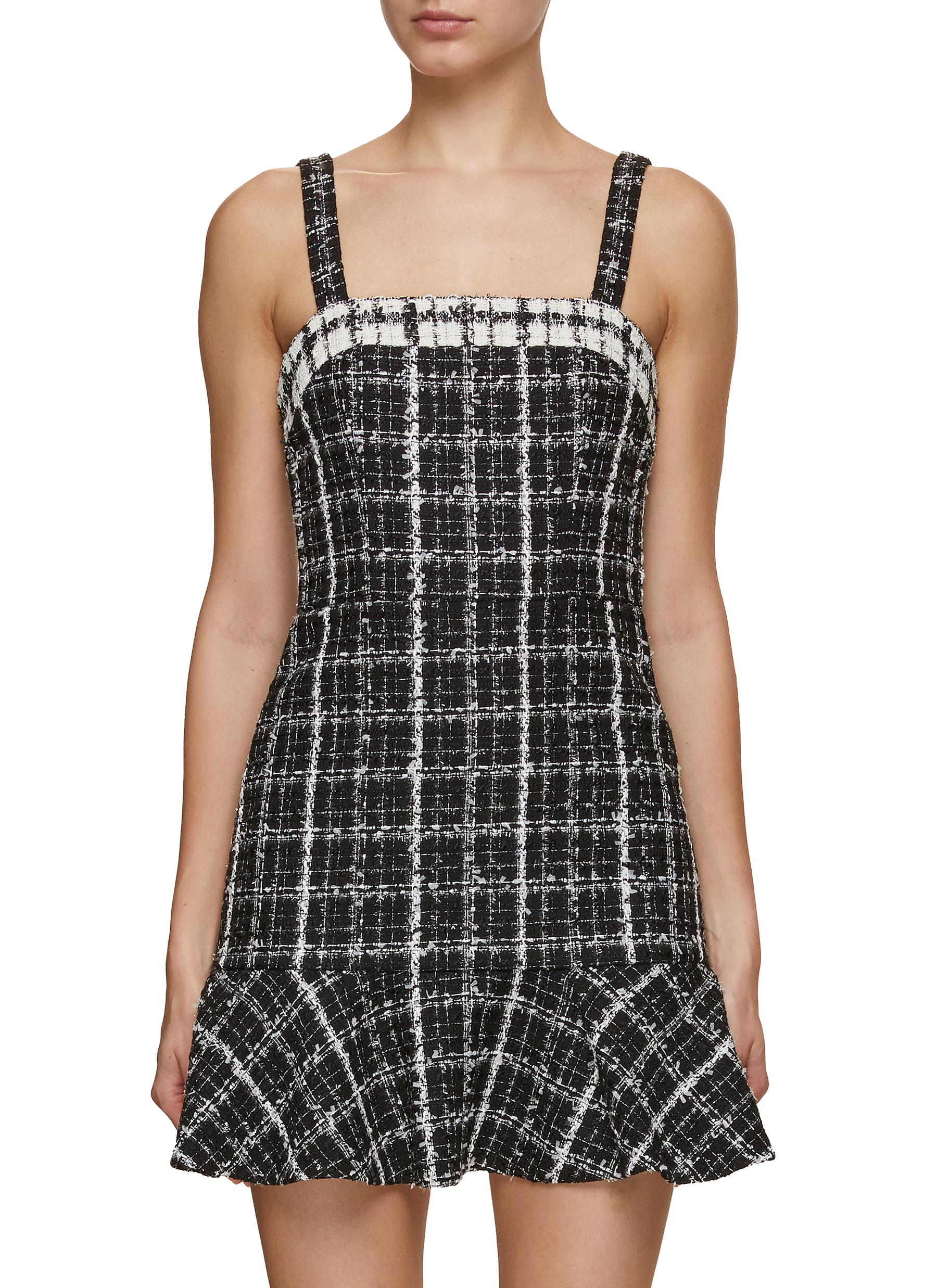 Alice + Olivia Kaidra Plaid Tweed Minidress