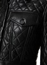  - ALICE & OLIVIA - Chloe Quilted Vegan Leather Cropped Jacket