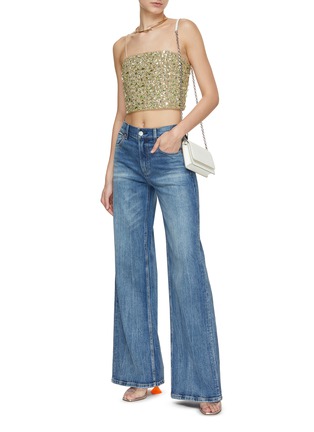 Figure View - Click To Enlarge - ALICE & OLIVIA - Trish Wide Leg Jeans