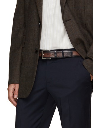 Figure View - Click To Enlarge - MAGNANNI - Rugo Grained Leather Belt