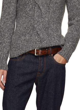 Figure View - Click To Enlarge - MAGNANNI - Hand Antiqued Leather Belt