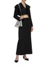 Figure View - Click To Enlarge - KIMHĒKIM - Shawl Lapel Cropped Satin Sailor Blazer