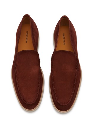 Detail View - Click To Enlarge - MAGNANNI - Apron Toe Suede Loafers