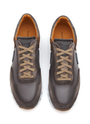 Detail View - Click To Enlarge - MAGNANNI - Suede Panel Leather Sneakers